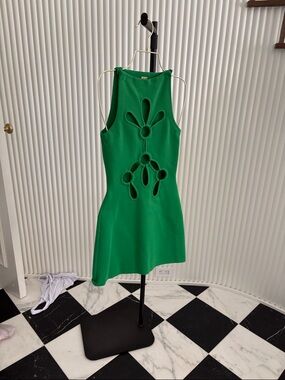 cult gaia Emerald Cutout Mini Dress